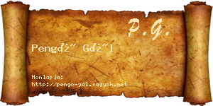 Pengő Gál névjegykártya
